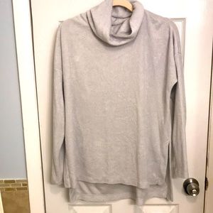 Light grey carve designs tunic sweater